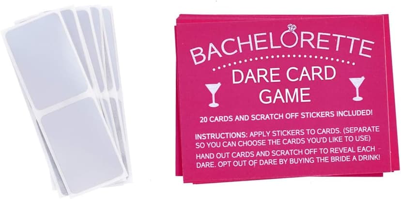 Printed Party Bachelorette Dare Card Scratch Off Game, Girls Night Out, 20 Cards