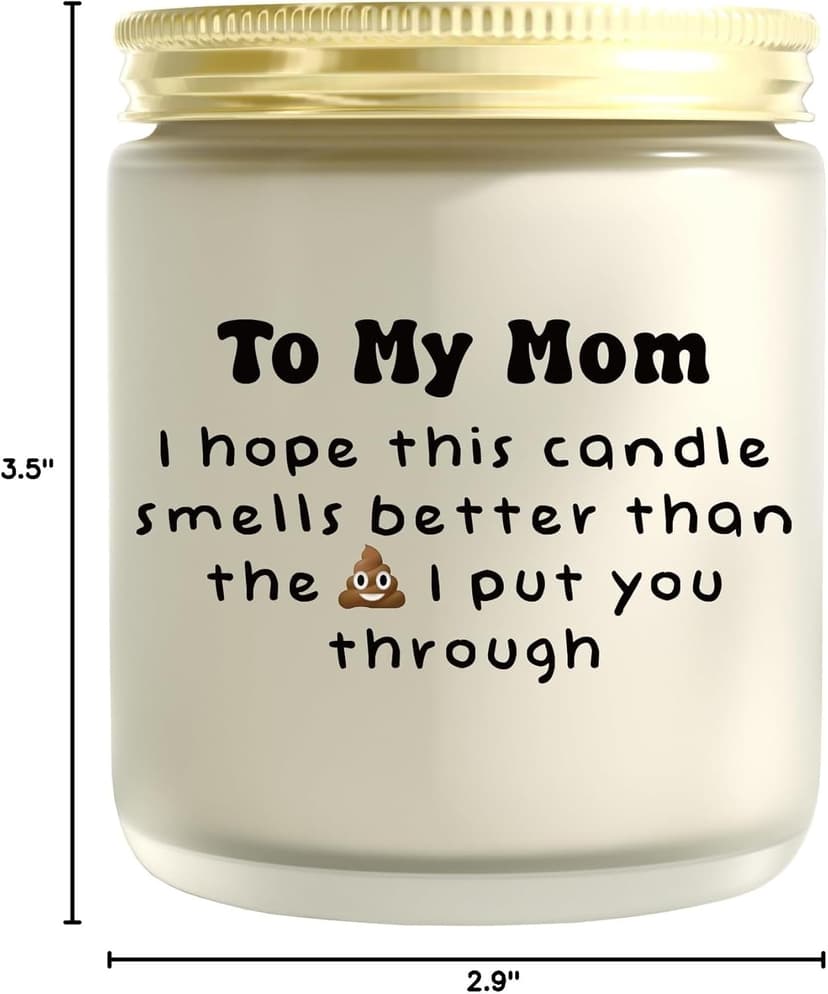 Lavender Scented Mom's Funny Christmas Candle