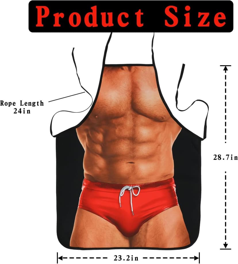 Landisun Apron Kitchen Chef Cooking Gag Gift Creative Funny Grilling Baking