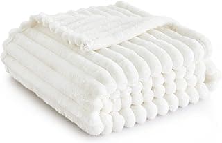 Bedsure GentleSoft White Throw Blanket for Couch - Cozy Blanket for Women, Cute Fleece Throws for Girls, Teacher Gifts Birthday Gifts for Women Men Mom, Room Home Dorm Decor, Off White, 50x60 Inches