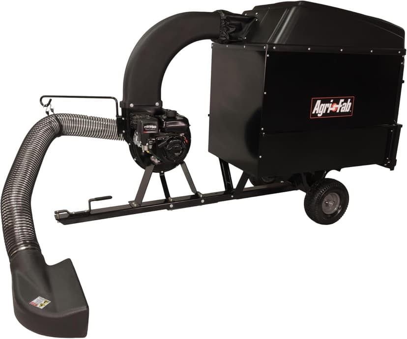Agri-Fab 45-0631 Large Capacity 32 CU FT Hard Top Mow- N-Vac, Tow Behind Lawn Vacuum, Leaf Vacuum, Gas Powered, Easy Foot Pedal Dumping