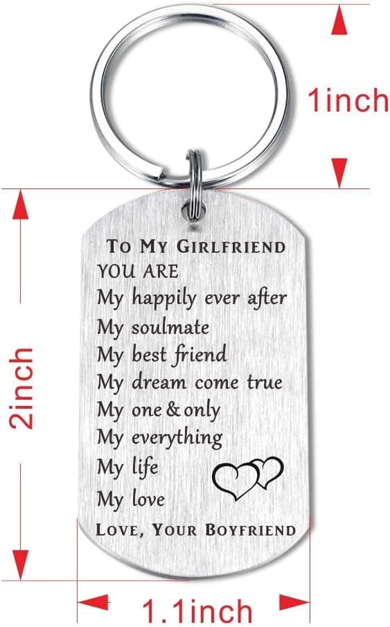 CPLJW Boyfriend Girlfriend BF GF Keychain Gifts for Anniversary Birthday Valentine Wedding Christmas Meaningful Presents