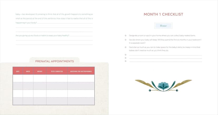 The First-Time Mom's Pregnancy Journal: Monthly Checklists, Activities, & Journal Prompts