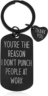 Ouligay Funny Coworker Gifts for Women Men, Gift for Best Friend, Friendship Keychain, Appreciation Gifts for Coworker Bestie Sister Teen Boy Men Retirement Farewell Going Away Gift(Black)