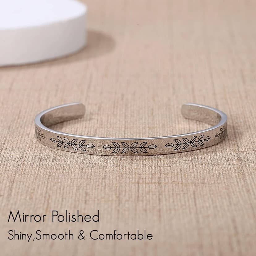 TONY & SANDY Cuff Bracelets for Women Teen Girls Best Friend Sister Mom Daughter Granddaughter Cousin Personalized Birthday Mother's Day Christmas Easter Gifts for Teens Girls Women Jewelry