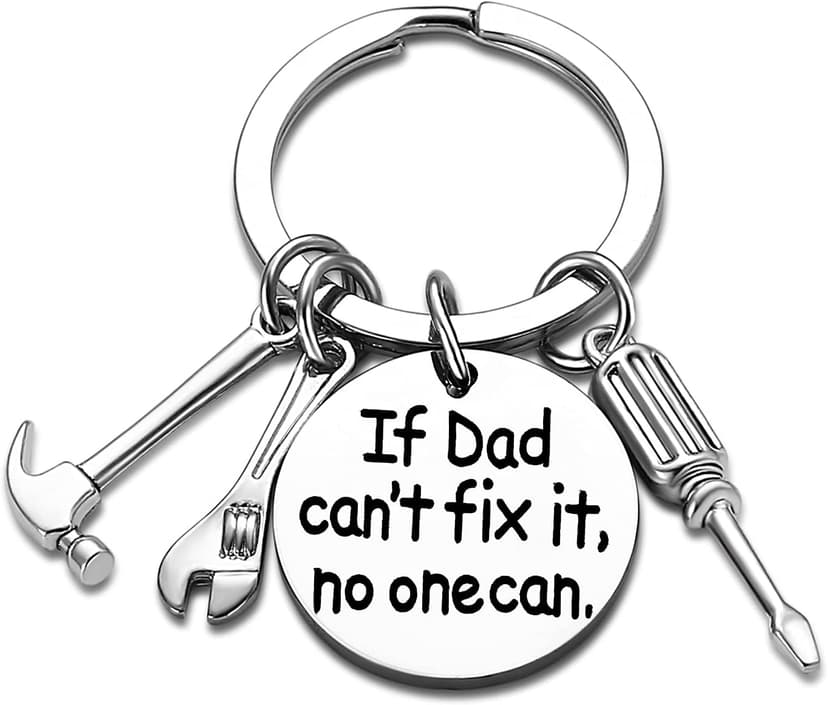 Dad Keychain - Gifts From Son, Daughter - Christmas & Father's Day Gift - Keyring for Dad, Papa, Daddy