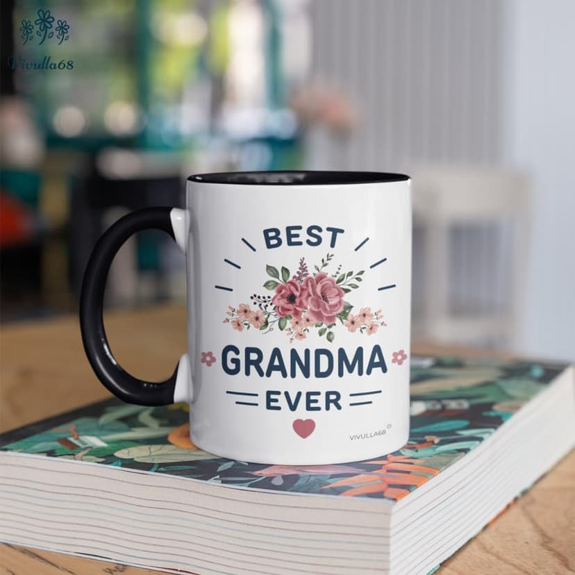 Vivulla68 Christmas Gifts For Grandparents Mug Set 11Oz, Best Grandparents Ever Gifts, Present for Grandma Grandpa Cups, Gift Ideas From Grandkids, Grandchildren, Baby Reveal for Nana Papa