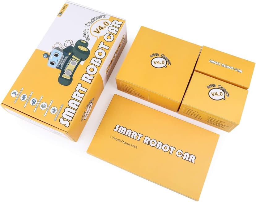 ELEGOO UNO R3 Smart Robot Car Kit V4 for Arduino Robotics for Kids Ages 8-12 12-16 STEM Science Kits Coding Gifts for 8 9 10 11 12 13 14 15 16 Year Old Boys Girls Teens Cool Engineering Building Toys