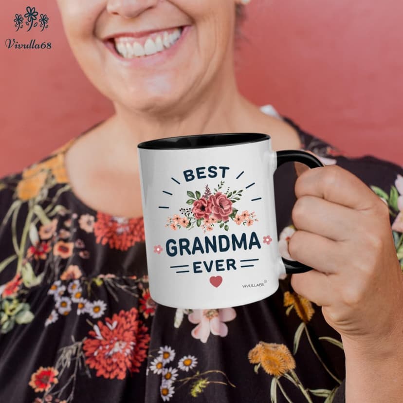 Vivulla68 Christmas Gifts For Grandparents Mug Set 11Oz, Best Grandparents Ever Gifts, Present for Grandma Grandpa Cups, Gift Ideas From Grandkids, Grandchildren, Baby Reveal for Nana Papa