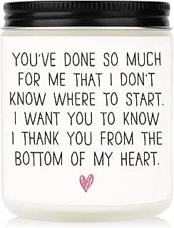 BAUBLEDAZZ Thank You Gifts for Women, Thank You Candle- Handmade Lavender Natural Soy Wax Candle (7oz)- Appreciation Gifts for Friends, Coworker, Men, Hostess