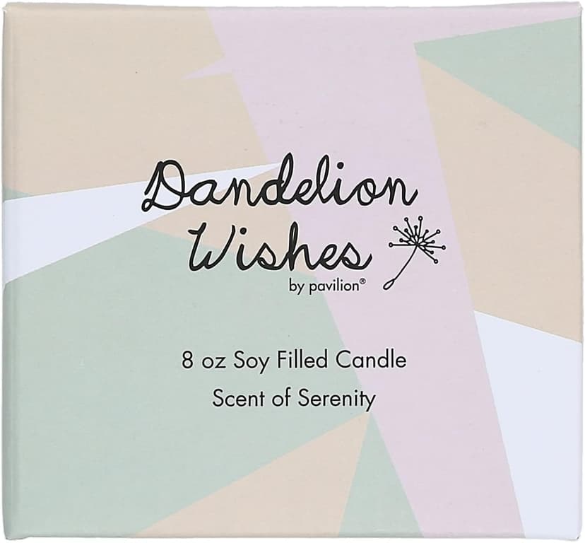 Pavilion Gift Company Never Stop Wishing Happy 40th Birthday - 8 oz Soy Wax Candle with Wick in A Yellow Ceramic Vessel 8 oz-100 Scent: Serenity, 3.5 Inch Tall