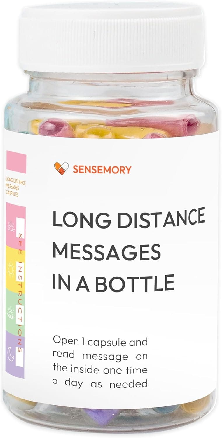 Pre-Written Love Capsules Messages in a Bottle, Love Letters Long Distance Relationships Gifts (50+),Christmas, New Year Gifts for Husband, Wife, Boyfriend, Engaged Gifts for Couples (Long Distance)