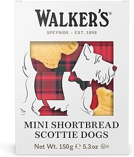 Walker’s All-Butter Mini Scottie Dog Shaped Shortbread - 51-Count Carton - Authentic Shortbread Cookies from Scotland