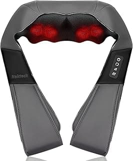 Nekteck Shiatsu Neck and Back Massager with Soothing Heat, Shoulder Massager for Pain Relief Deep Tissue, Electric 3D Kneading Massage Tools for Leg Body Muscle, Corded Power, Gifts for Him Her
