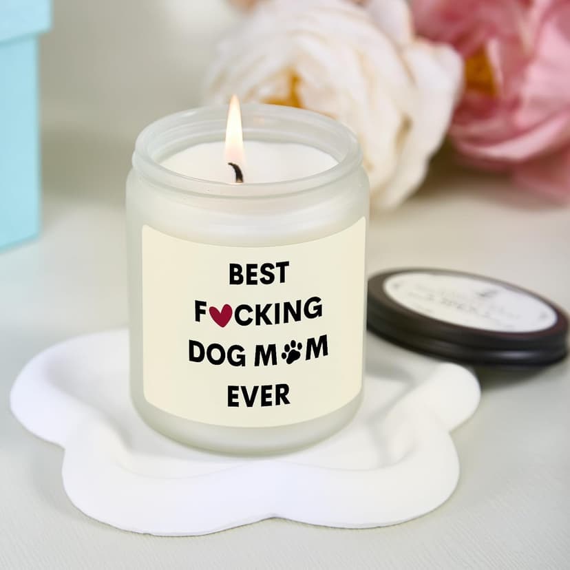Kosmickiss Dog Mom Gifts for Women, Funny Dog Lovers Gifts for Women, Birthday Christmas Mothers Day Gift, Handmade Soy Wax Candle