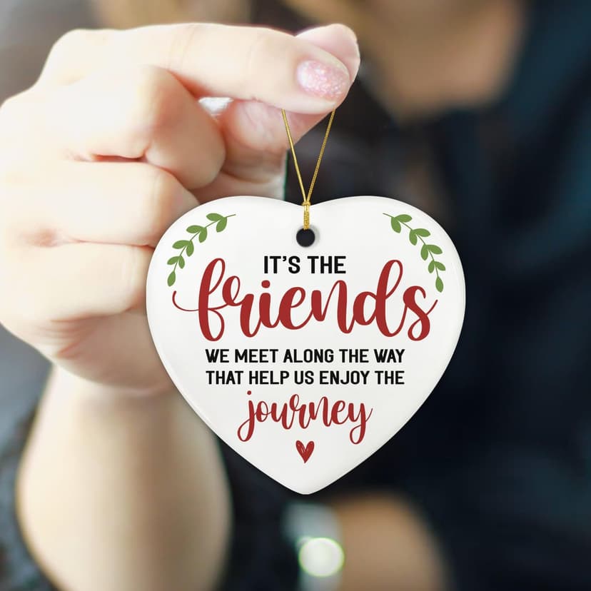 NewEleven Women - Friend Gifts Ornaments 2025 - Friendship Gifts for Friends, Birthday Gift for Women, Besties, Soul Sisters - Ceramic Christmas Ornaments