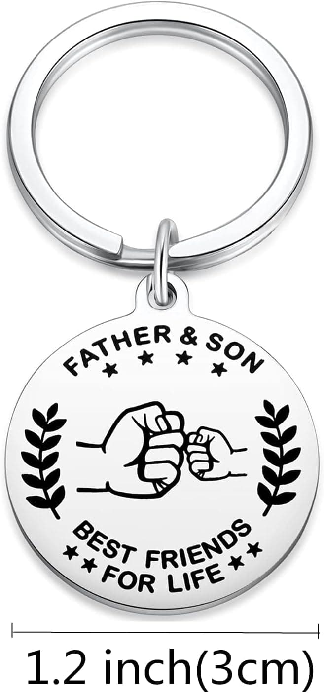 Dad Keychain from Son Funny Papa Key Chains Gifts for Daddy Unique Fathers Day Birthday Christmas Presents
