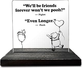 We'll Be Friends Forever Desk Sign Decor Gift for Best Friend Women Long Distance Sisters Birthday Gifts, 4"x 4.7", Acrylic Decorative Signs (GBA31)