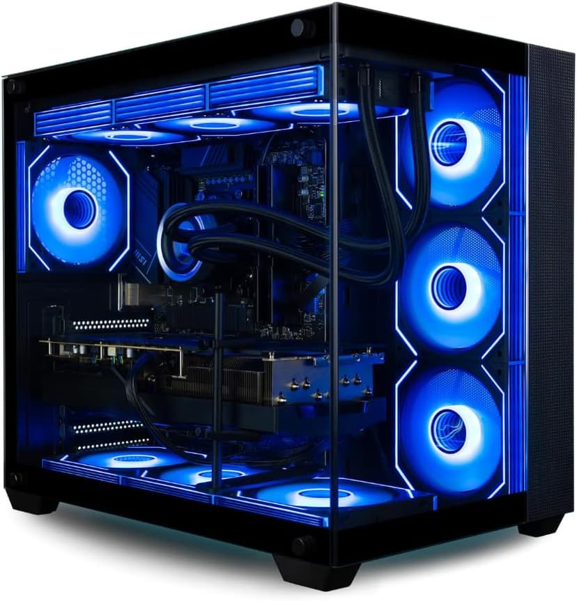 Panorama XL Gaming PC Desktop (NVD GeForce RTX 5080, Intel 24-Core i9-14900KF Processor, 96GB DDR5 RAM, 4TB Gen4 NVMe SSD, WiFi 6E, HDMI, Windows 11 Pro) Best 2025 Prebuilt Tower RGB Gamer Computer