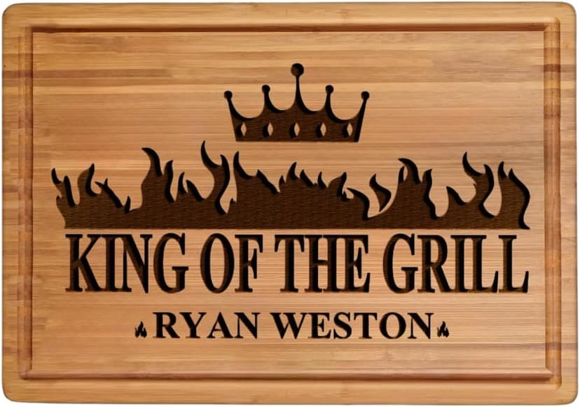 GIFTS TO ENGRAVE Personalized Grilling Gifts for Men - Custom Fathers Day Present for Dad - BBQ Cutting Board Perfact Grill Master Gifts for Him, Dad, Father in Law, Husband 2025