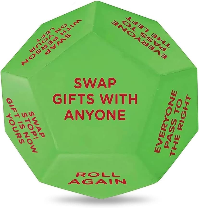 Santa Swap Gift Exchange Dice, 3 * 3in Exchange Gifts Family Game, Christmas Stocking Stuffers Gift Exchange Dice Games for Boys and Girls, Gifts for Xmas, Birthday, Party and Family Night, Holiday