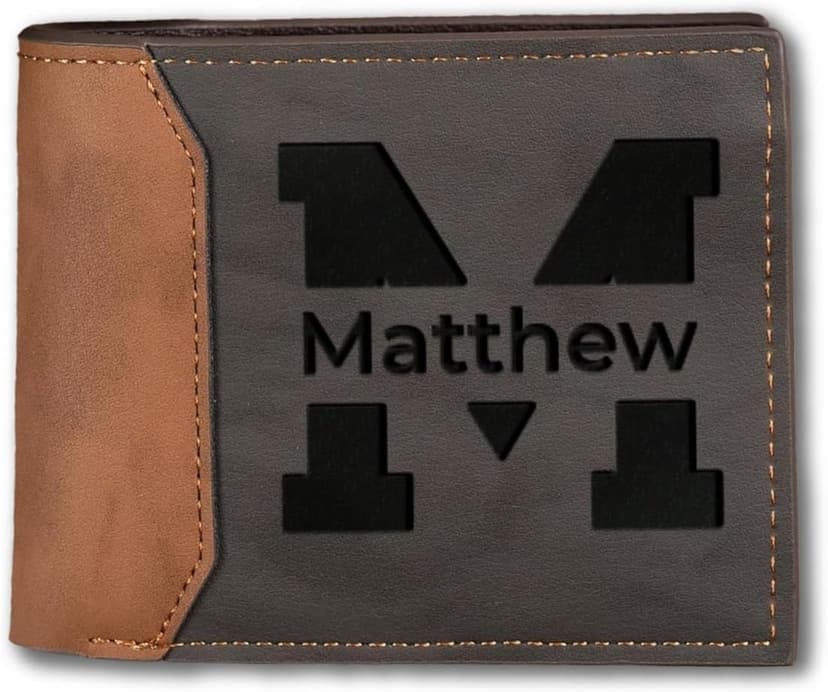 GIFTS TO ENGRAVE Personalized Gifts for Men – Custom Wallets for Men with Name Engraving | Personalized Wallet for Men – Great Fathers Day Wallet Gift for Husband, Dad, or Boyfriend