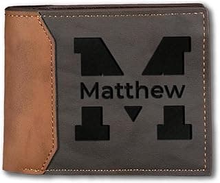 GIFTS TO ENGRAVE Personalized Gifts for Men – Custom Wallets for Men with Name Engraving | Personalized Wallet for Men – Great Fathers Day Wallet Gift for Husband, Dad, or Boyfriend