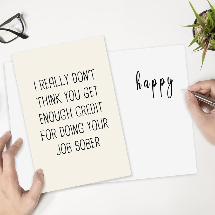 Funny Boss Day Card Gift, Best Retirement Card Gifts for Woman Men, Just Because Card for Him Her, Heartfelt Thank You Card for Coworker Work Friend Leader