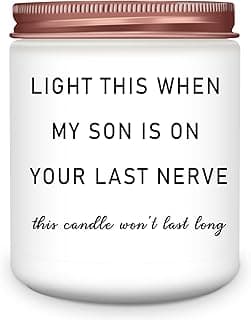 Homsolver Daughter in Law Gifts, Birthday Christmas Anniversary Wedding Gifts for Daughter from Mother Father in Law, Funny Sons Girlfriend, Future Daughter-in-Law Lavender Candle Gift from Mom Dad
