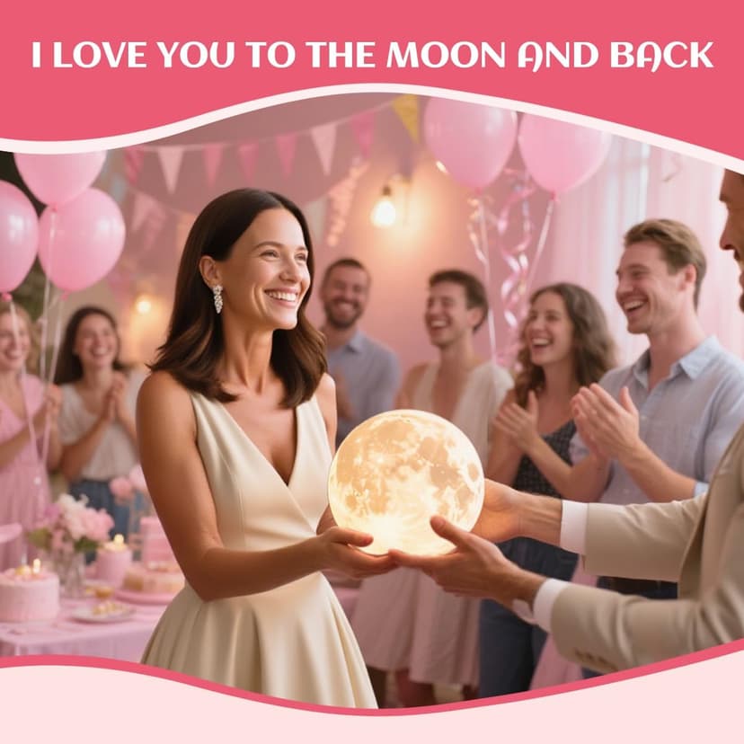 CPLA Moon Lamp Upgrade 128 Colors, Gifts for Women Men Friends Her Mom Sister, Christmas, Birthday, Anniversary, House Warming Gifts New Home, Diameter 6 inch