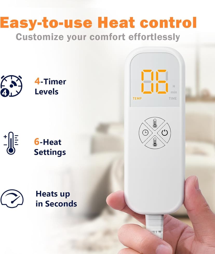 17"x33" Heating Pad for Back Pain Relief, Electric Heating Pads for Neck/Shoulder/Muscle Pain, Auto Off, 6 Heat Settings - Mothers Day Christmas Gifts for Women Mom Sister Wife Grandma