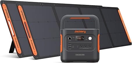 Jackery Solar Generator 2000 v2 with 2x200W Solar Panels, 2042Wh/2200W LiFePo4 Portable Power Station, 20ms UPS Home Backup, USB-C PD 100W Fast Charging for Power Outages, Emergencies, Camping & RVing