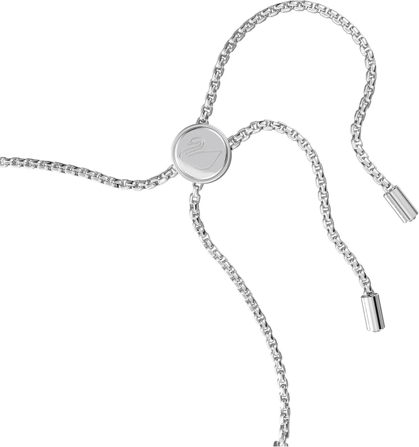 Swarovski Matrix Tennis Soft Bracelet, Round Cut Clear Crystals, Rhodium and Rose Gold-Tone Finishes