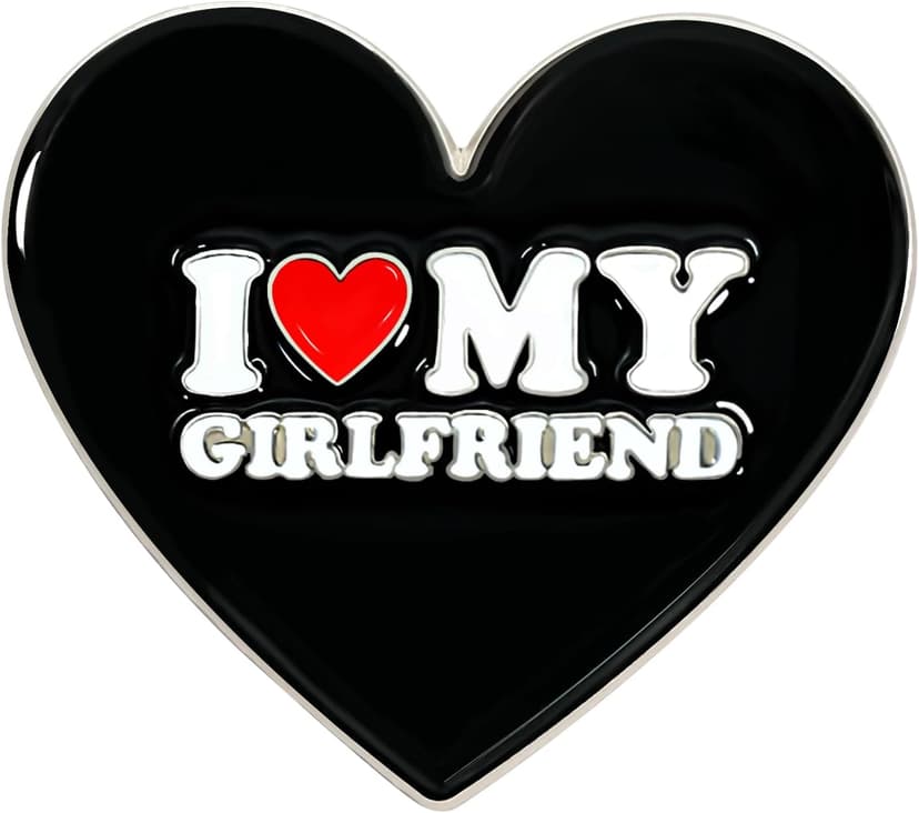 Ronglry I Love My Gir.lfriend Pin Cute Gifts for Boyfriend Funny Boyfriend Gift Ideas on Anniversary Valentines Birthday Gifts for Him I Heart My Gir.lfriend Pins for Men