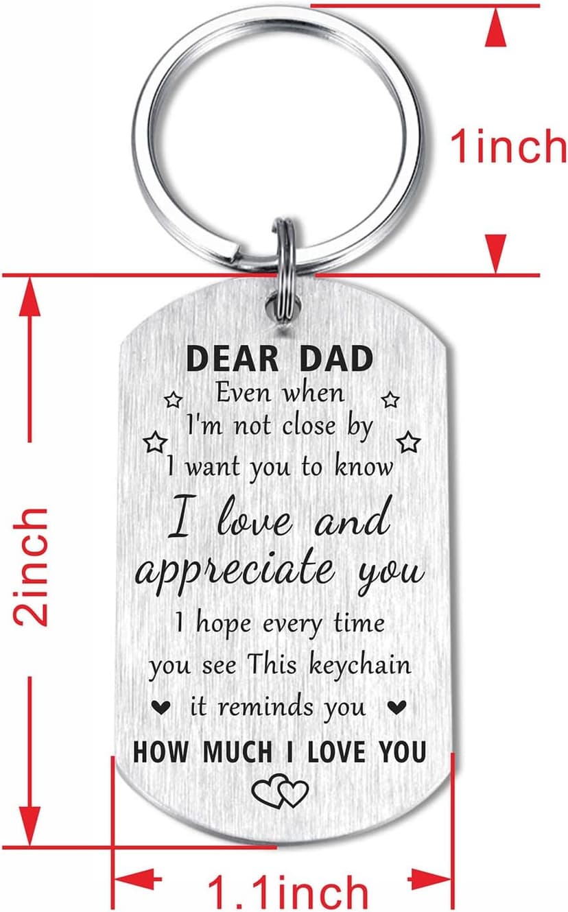 Resdink Dad Gifts from Daughter Son- Remember I Love You Dad Birthday Christmas Fathers Day Keychain