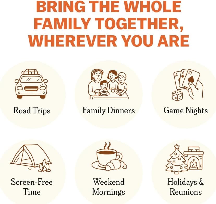 TALES 150 Conversation Cards, Family Edition, Perfect for Family Games for Adults, Teens, and Kids, Family Dinners, Game Nights, Gifts, Holidays, and Gatherings, Prompts for Meaningful Connections