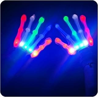 LED Gloves Boys Cool Toys Age 8-12 Year Old, 6 Modes Flashing Light Fun Toys for Kids, Parties & Gifts for 8 9 10 11 12 Year Old Girls Boys Birthdays Christmas Stocking Stuffers