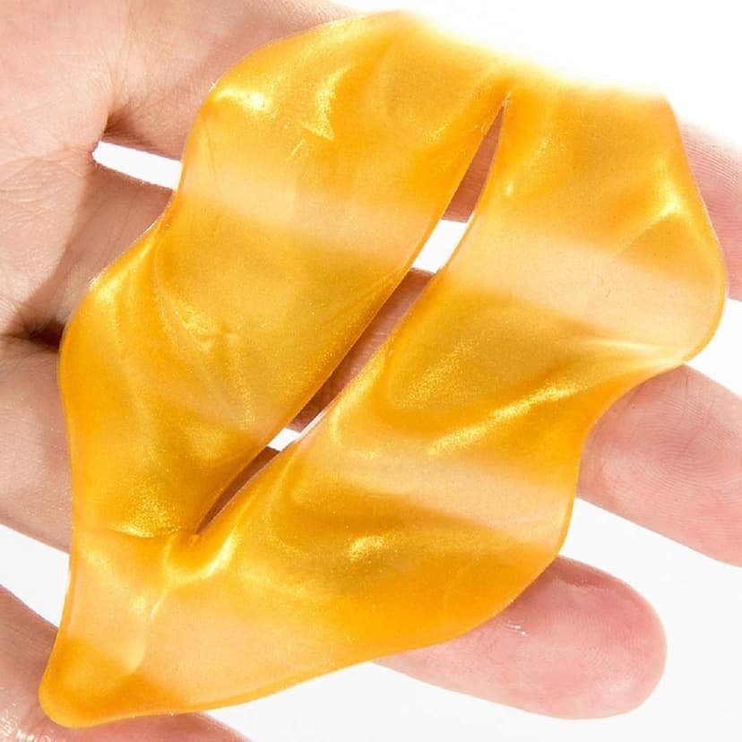 10 Pairs Collagen Crystal Eye Mask and 10 Pcs Collagen Crystal Lip Mask, Anti Aging Eye and Lip Mask, Collagen Crystal Mask Set (Gold)