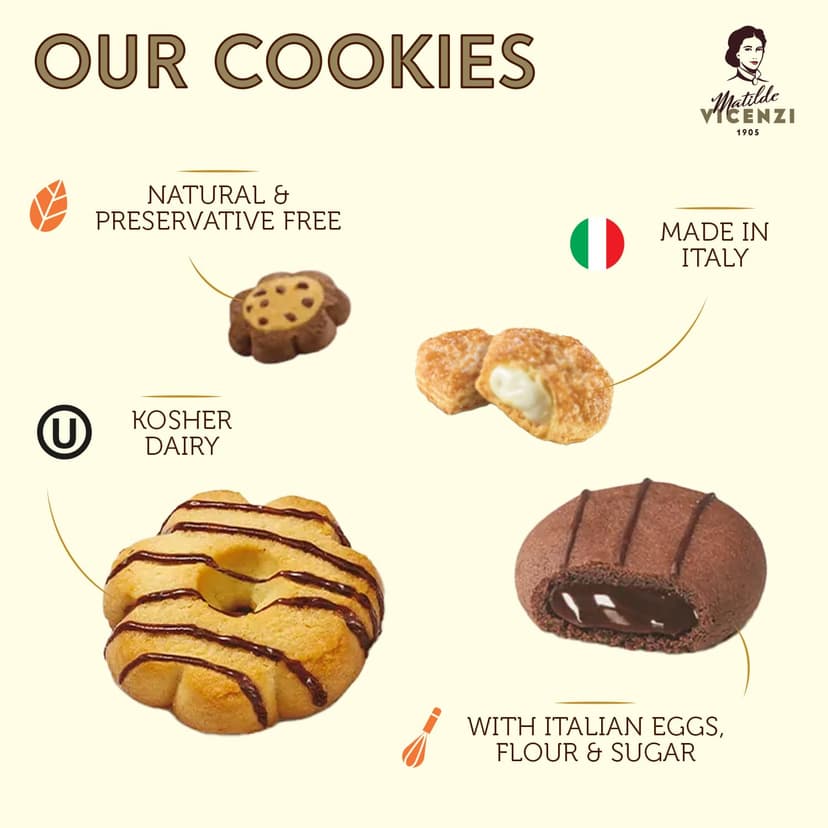 Matilde Vicenzi Pink Heart Gift Box Italian Cookies Assortment for Birthdays, Get Well and Thank you Gifting for Every Celebration - Kosher Dairy Gourmet Pastries - 32 oz (907g)