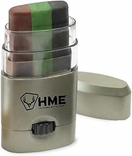 HME 3 Color Camo Face Paint "Mess-Free" Application Stick - Long-Lasting Easy-to-Use Concealment Makeup for Hunting
