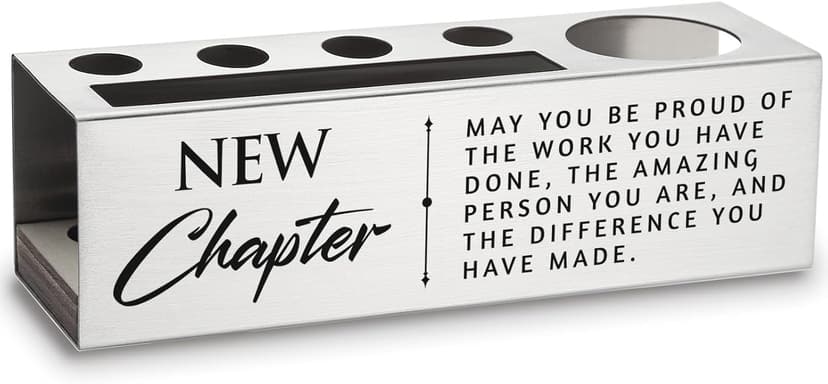 akeke New Chapter Gifts for Women, Job Promotion Gifts, New Beginnings Gifts for Coworkers, Appreciation Thank You Coworker Leaving Gifts New Job Moving Away Pencil Holders & Pen Holders ASB65