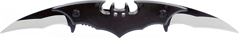 Kii Dark Twin Blade Knife - Double Edge Folding Pocket with clip, 11" Stainless Steel Two Sharp Cut (Black)