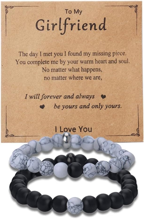 Matching Bracelet for Couples Anniversary Birthday Gifts for Husband Boyfriend Girlfriend Christmas Gifts for Women Men