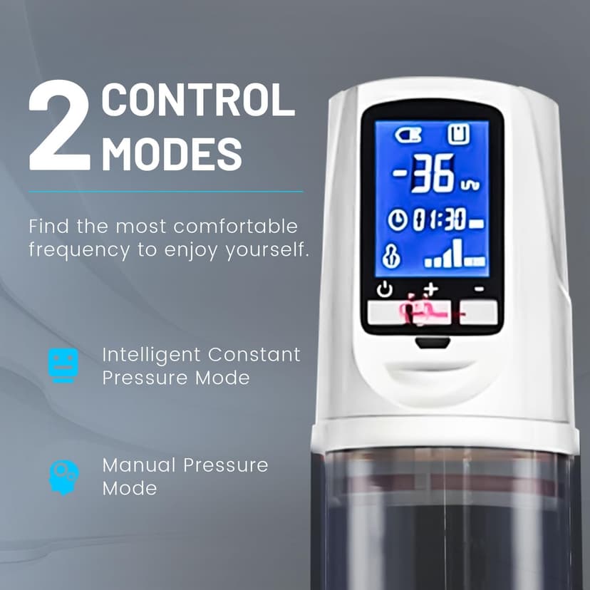 Men's Growth Pump with Strong Suction Vacuum Pump with ED Screen Powerful Electric Vacuum Pump Inch Adjustable Men's Underwear Set Training Tools to Be a Bigger Men gyh05