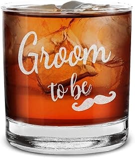 shop4ever Groom To Be Engraved Whiskey Glass 11 oz. Wedding Engagement Gift