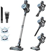 Cordless Vacuum Cleaner with Self-Standing, LED Screen Stick Vacuum Cleaners for Home, Lightweight Powerful Suction Vacuum, 6-in-1 Rechargeable Vacuum for Carpets, Pet Hair, Hardwood Floors