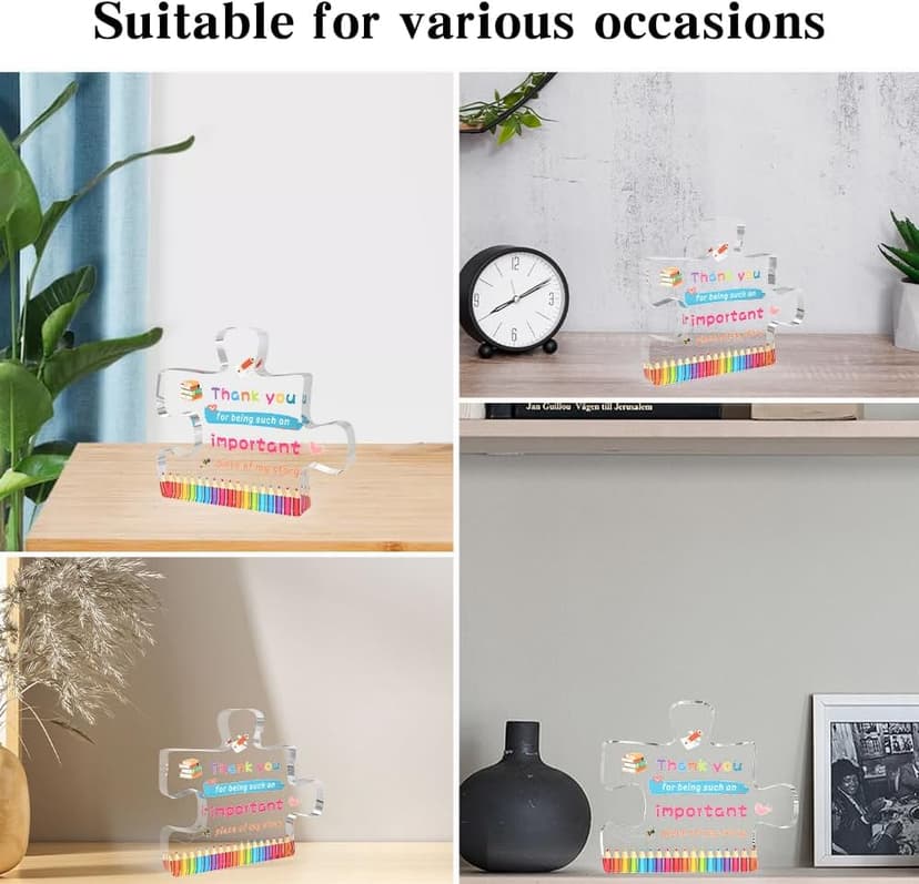 Gifts for Teachers - Teacher Christmas Gift,Teachers Appreciation Gifts for Women,End of Year Thank You Teacher Acrylic Decor Valentines Day Retirement Graduation Birthday Gift