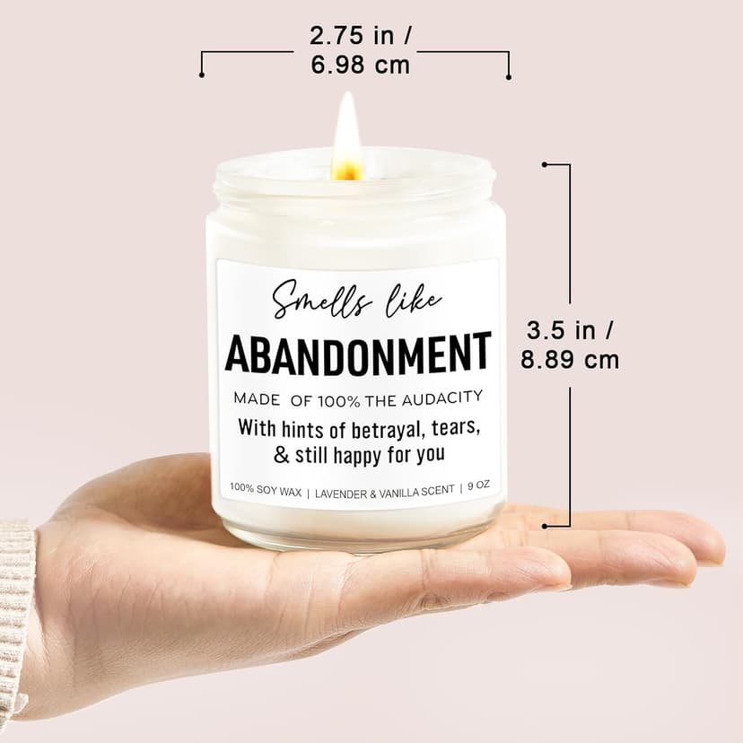 Funny Scented Candle, Coworker Leaving Gifts for Women, Men - Going Away, Goodbye, Farewell Gifts for Coworkers, Friends, Boss, Work Bestie - Retirement, Moving Away Present Ideas - 9 oz