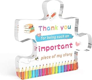 Gifts for Teachers - Teacher Christmas Gift,Teachers Appreciation Gifts for Women,End of Year Thank You Teacher Acrylic Decor Valentines Day Retirement Graduation Birthday Gift