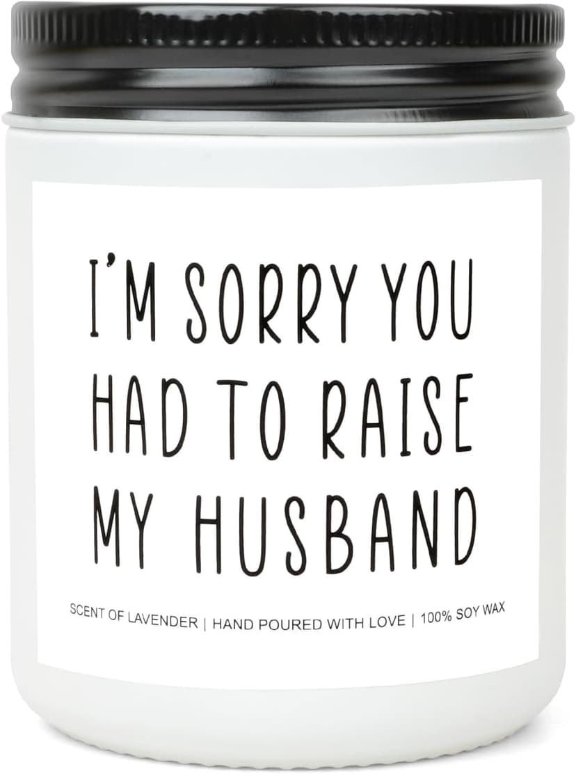 Gifts for Mother in Law, Funny Mom Dad Candles, Mother's Day Father's Day Gift for Parents in-Laws, 9OZ Lavender Soy Scented Candles for Women, Unique Christmas Birthday Gifts Valentines Day